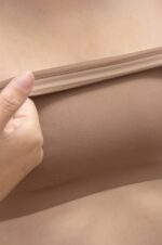 Top strapless color Cafe sin tirantes