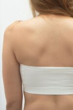 Top strapless color Blanco sin tirantes