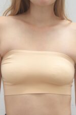 Top strapless color Nude sin tirantes